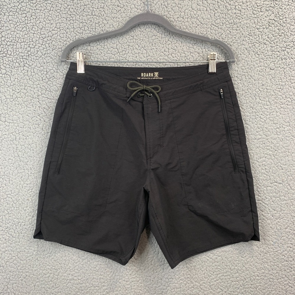 Roark Shorts Mens 30 Black Layover 2.0 Travel Chino Outdoor Hiking Performance